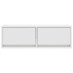 Televizoriaus spintelės, 2vnt., baltos, 80x31x25,5 cm, mediena