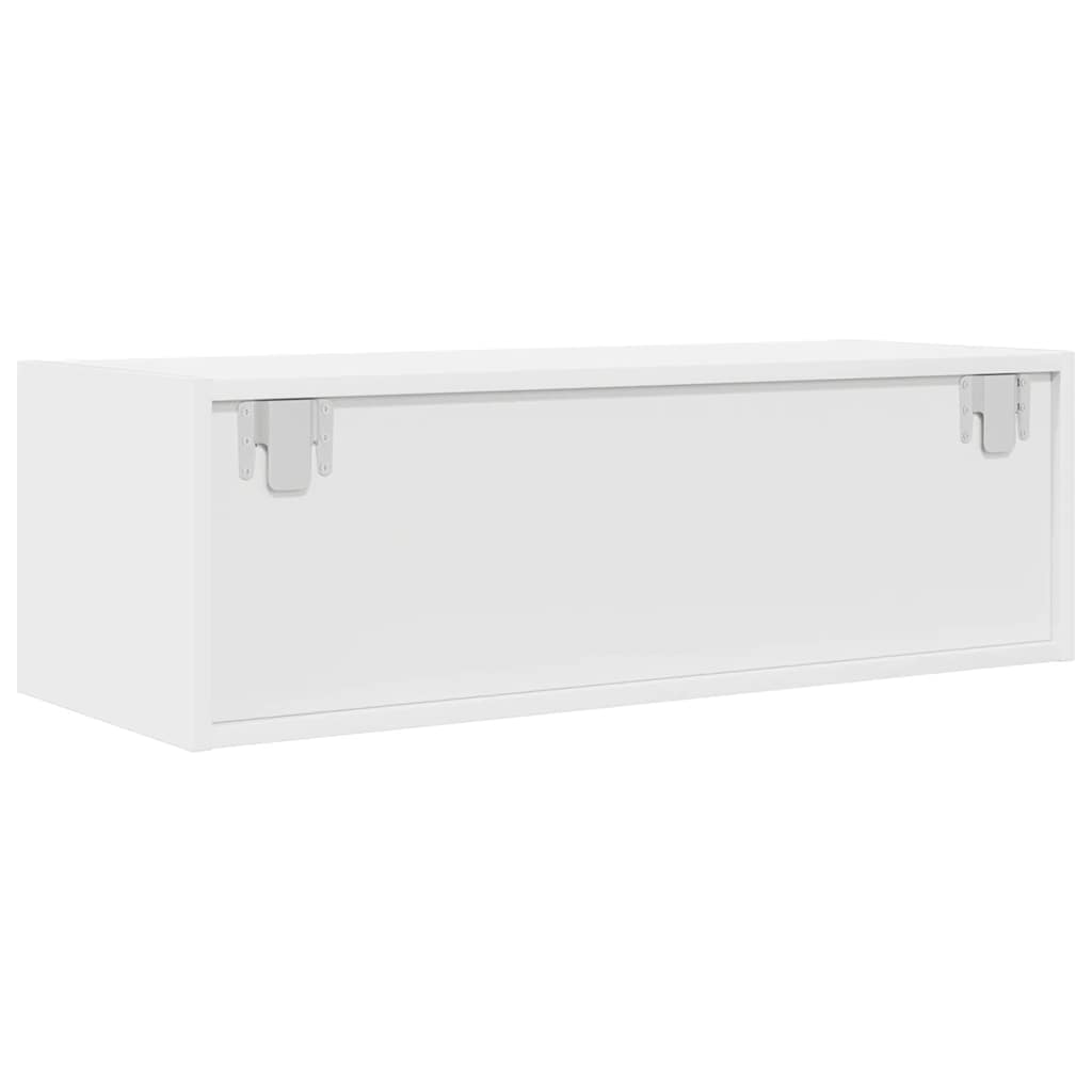 Televizoriaus spintelės, 2vnt., baltos, 80x31x25,5 cm, mediena
