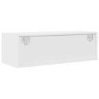 Televizoriaus spintelės, 2vnt., baltos, 80x31x25,5 cm, mediena