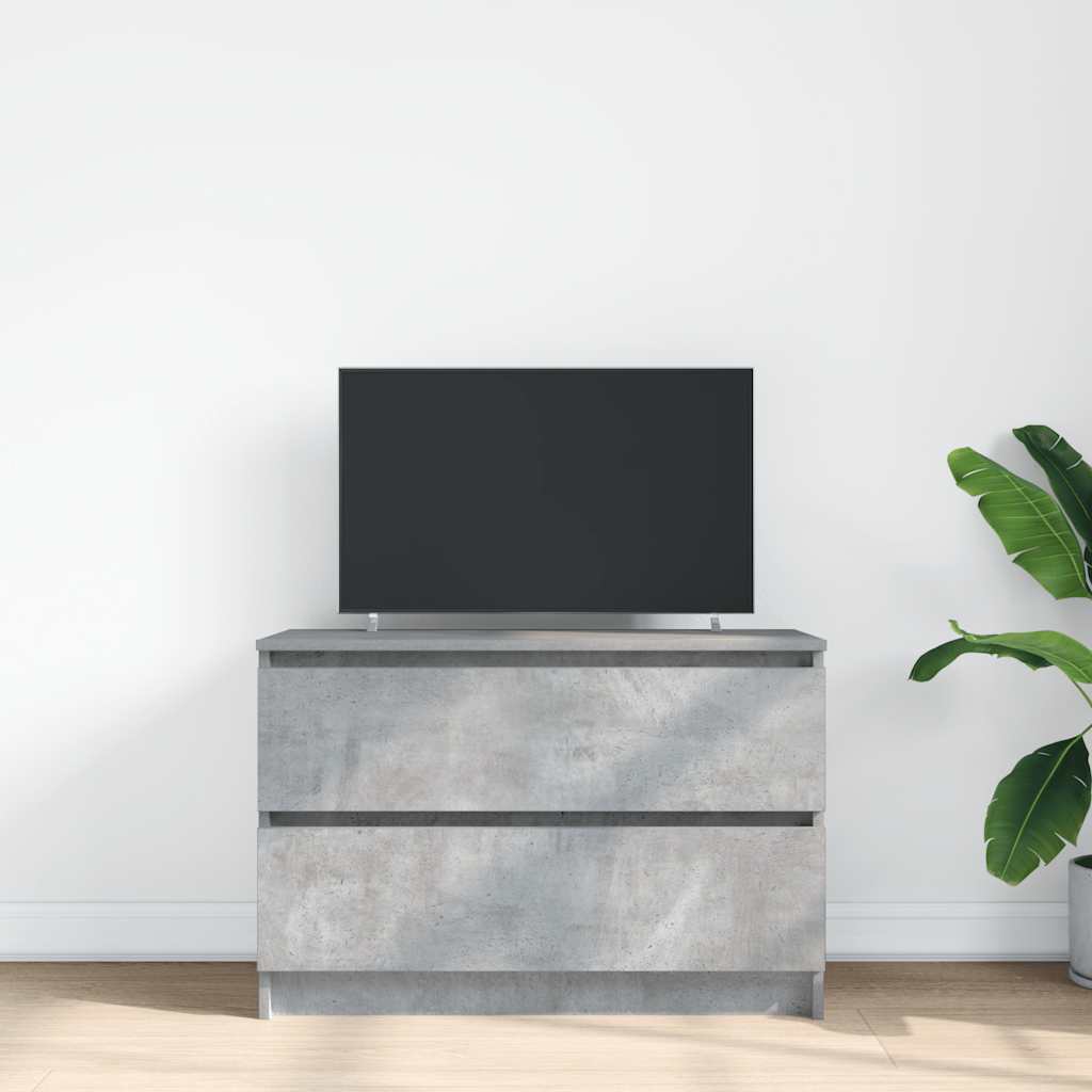 Televizoriaus spintelė, betono pilka, 80x35x54 cm, mediena