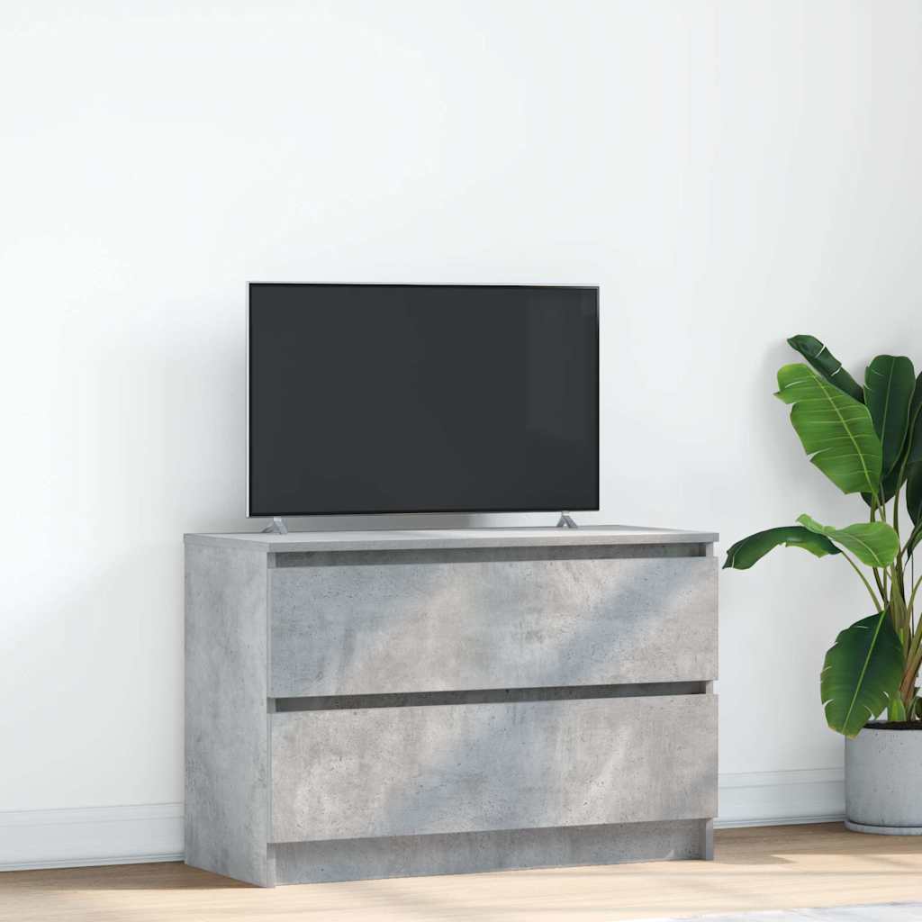 Televizoriaus spintelė, betono pilka, 80x35x54 cm, mediena