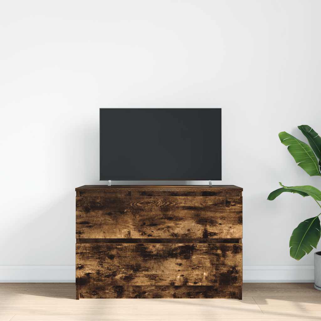 Televizoriaus spintelė, dūminio ąžuolo, 80x35x54 cm, mediena