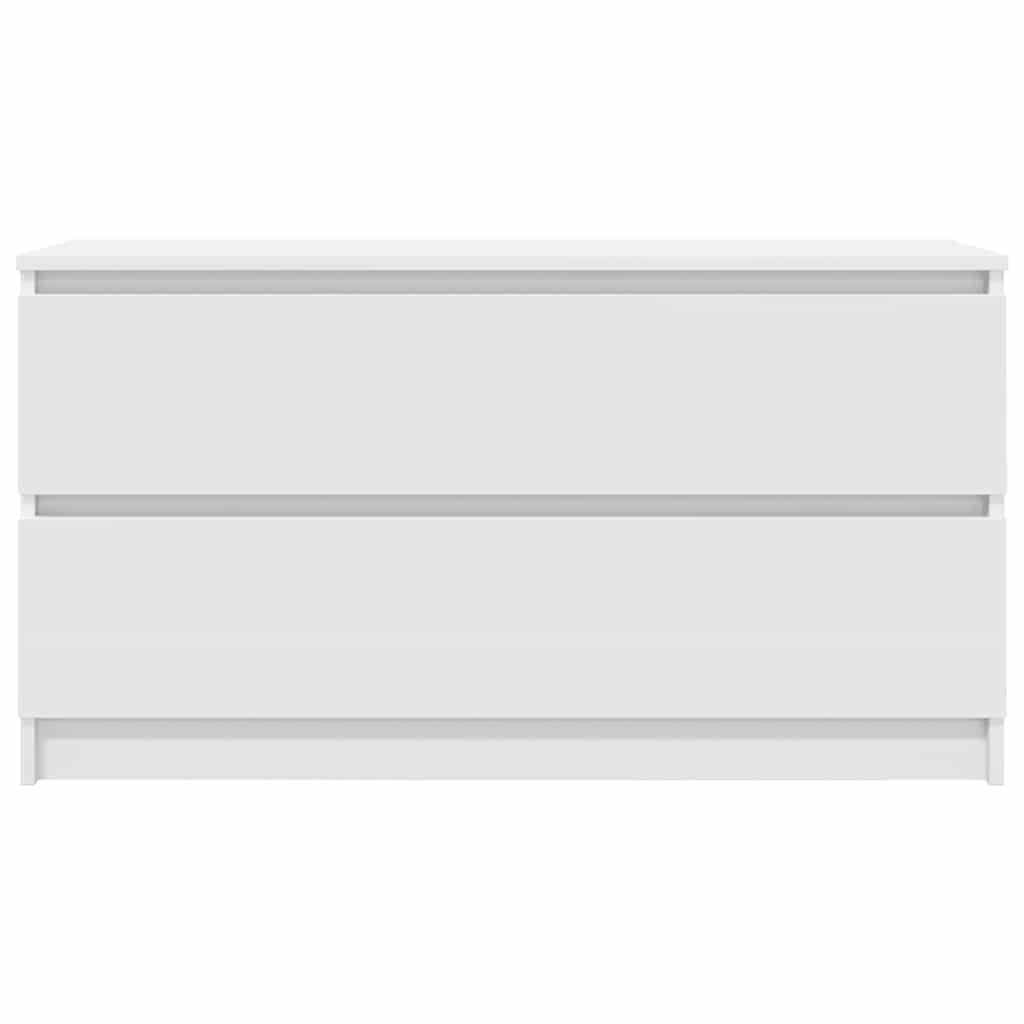 Televizoriaus spintelė, balta, 100x35x54 cm, apdirbta mediena