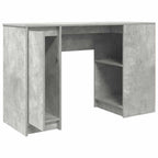 Rašomasis stalas, betono pilkas, 120x42x76 cm, apdirbta mediena