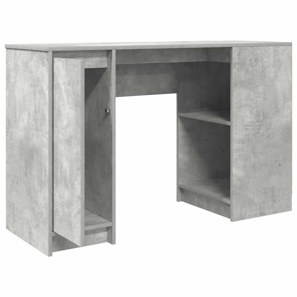 Rašomasis stalas, betono pilkas, 120x42x76 cm, apdirbta mediena