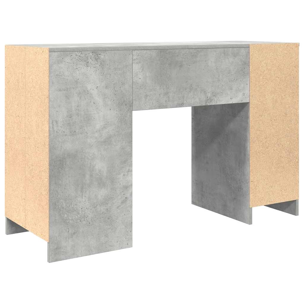Rašomasis stalas, betono pilkas, 120x42x76 cm, apdirbta mediena