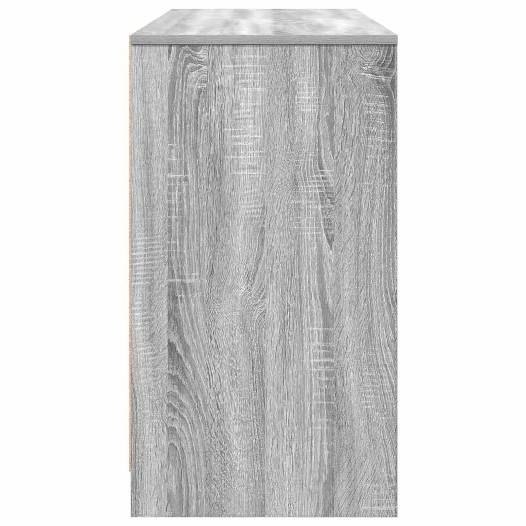 Rašomasis stalas, pilkas ąžuolo, 120x42x76 cm, apdirbta mediena