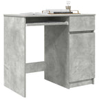 Rašomasis stalas, betono pilkos, 86x49x76 cm, apdirbta mediena