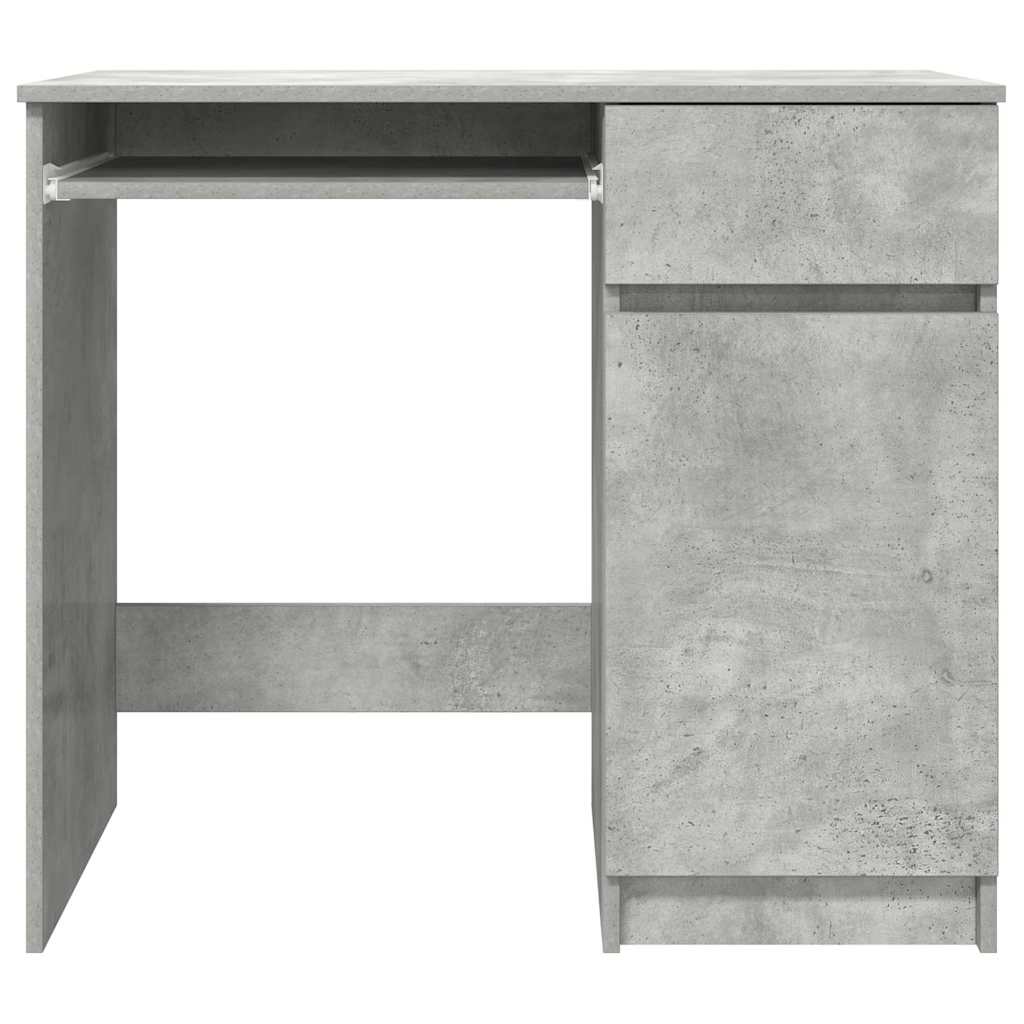 Rašomasis stalas, betono pilkos, 86x49x76 cm, apdirbta mediena