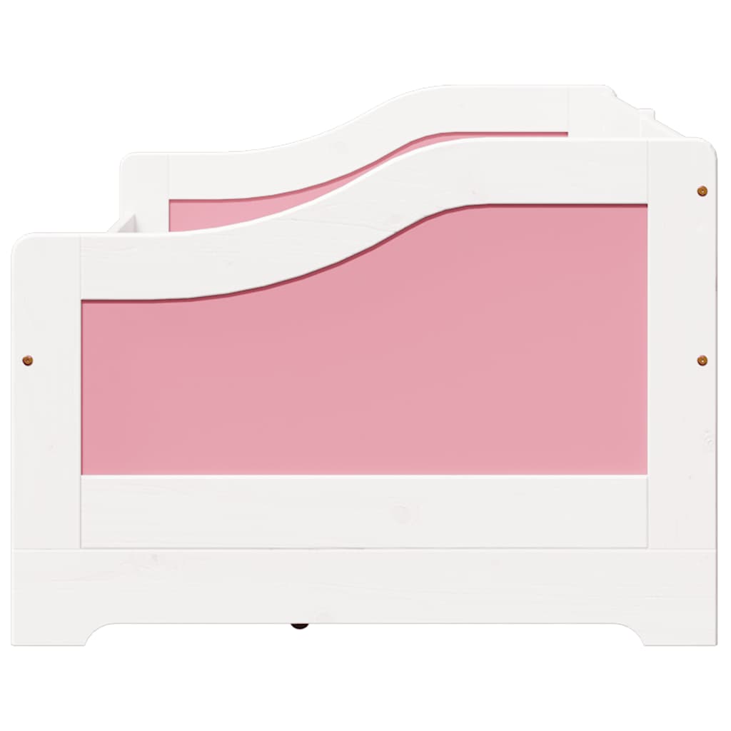 Lova su 3 stalčiais be čiužinio IRUN, balta/rožinė, 90x200cm