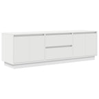 TV spintelė su LED lemputėmis, baltos spalvos, 160,5x41x50 cm