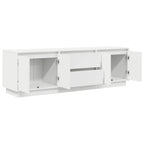 TV spintelė su LED lemputėmis, baltos spalvos, 160,5x41x50 cm