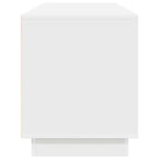 TV spintelė su LED lemputėmis, baltos spalvos, 160,5x41x50 cm