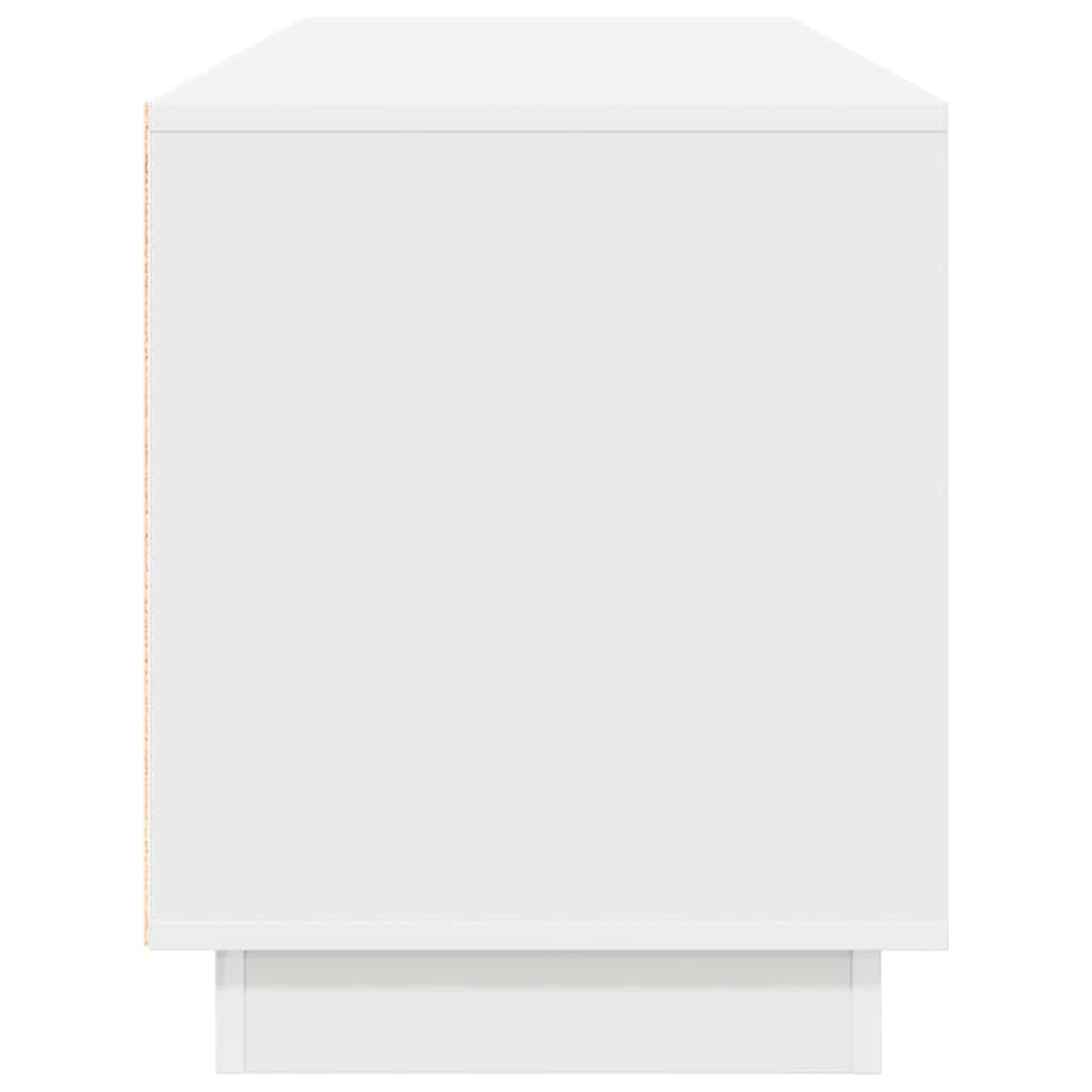 TV spintelė su LED lemputėmis, baltos spalvos, 160,5x41x50 cm