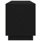 Televizoriaus spintelė su LED apšvietimu, juoda, 160,5x41x50 cm