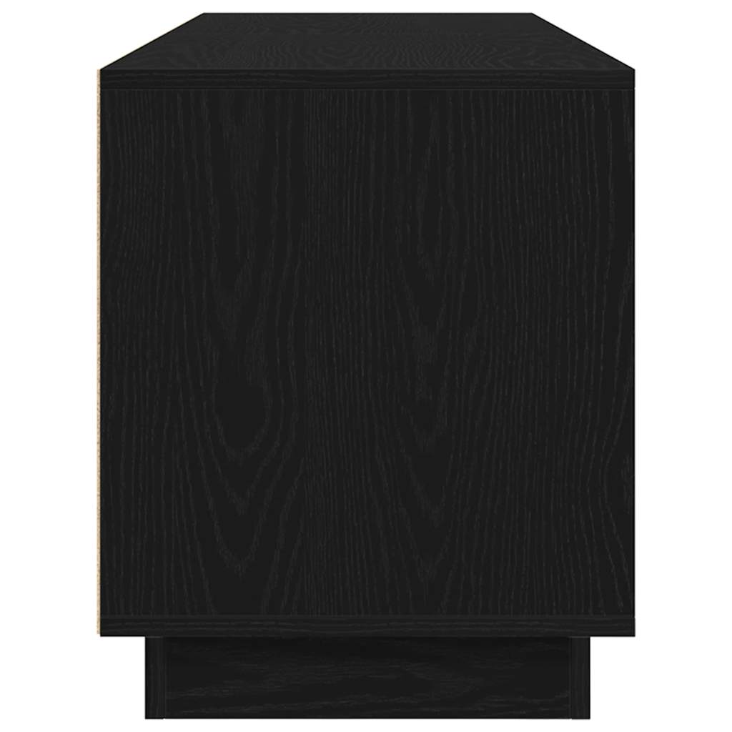 Televizoriaus spintelė su LED apšvietimu, juoda, 160,5x41x50 cm