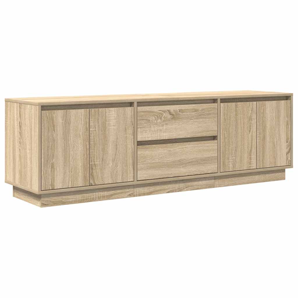 TV spintelė su LED lemputėmis, ąžuolo spalvos, 160,5x41x50 cm