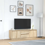 TV spintelė su LED lemputėmis, ąžuolo spalvos, 160,5x41x50 cm