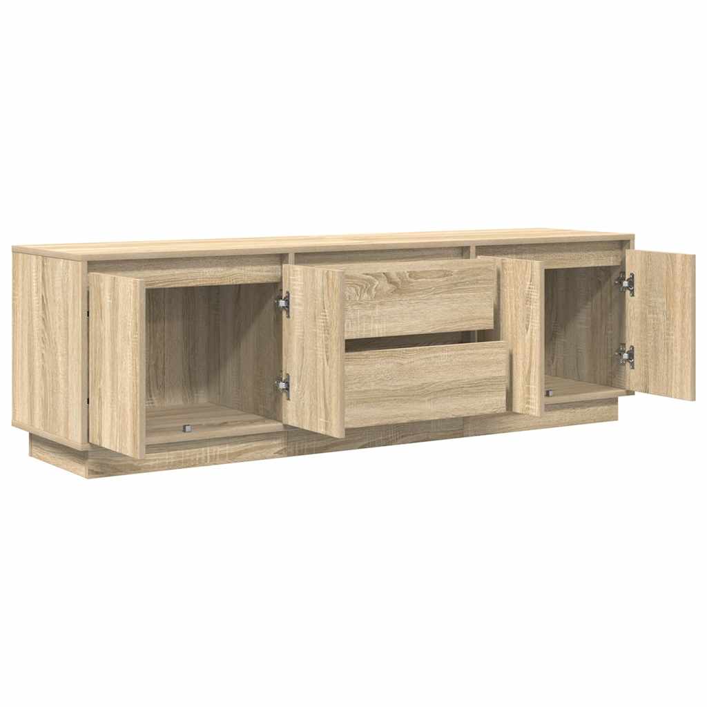 TV spintelė su LED lemputėmis, ąžuolo spalvos, 160,5x41x50 cm