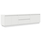 TV spintelė su LED lemputėmis, baltos spalvos, 193,5x41x50 cm