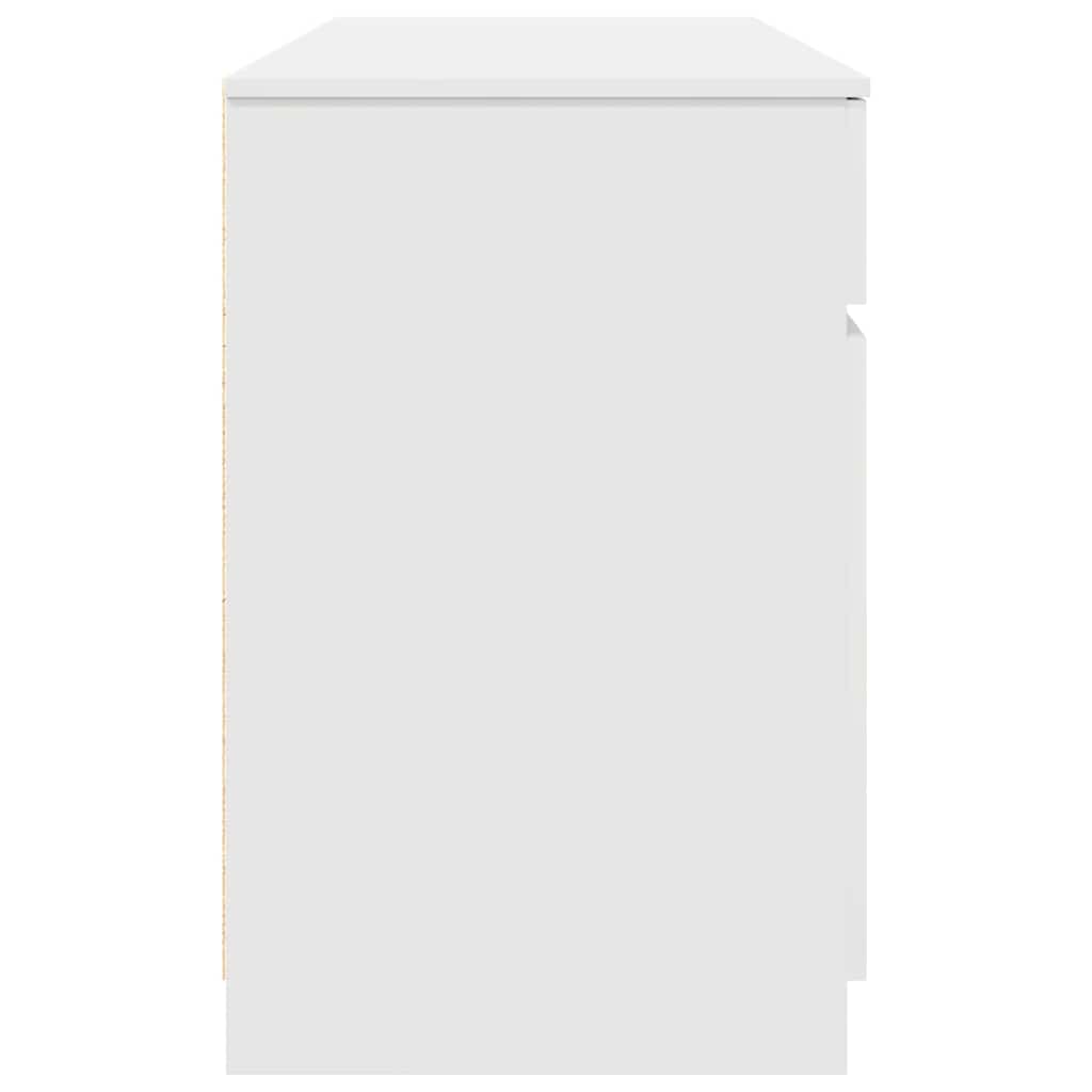 Stalas su stalčių Balta 140 x 49 x 76 cm Apdirbta mediena