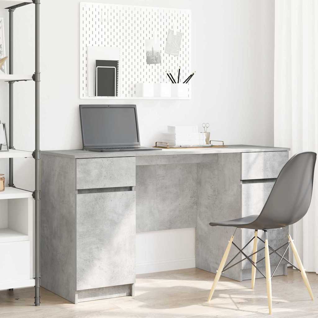 Stalas Betono pilka 140 x 49 x 76 cm Apdirbta mediena