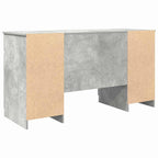 Stalas Betono pilka 140 x 49 x 76 cm Apdirbta mediena