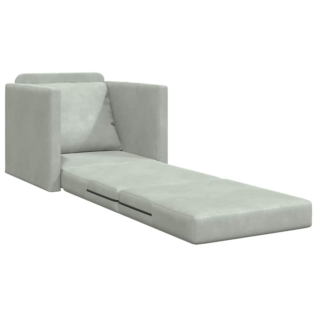 Sofa lova Šviesiai pilka 74 x 77 x 81 cm Aksomas