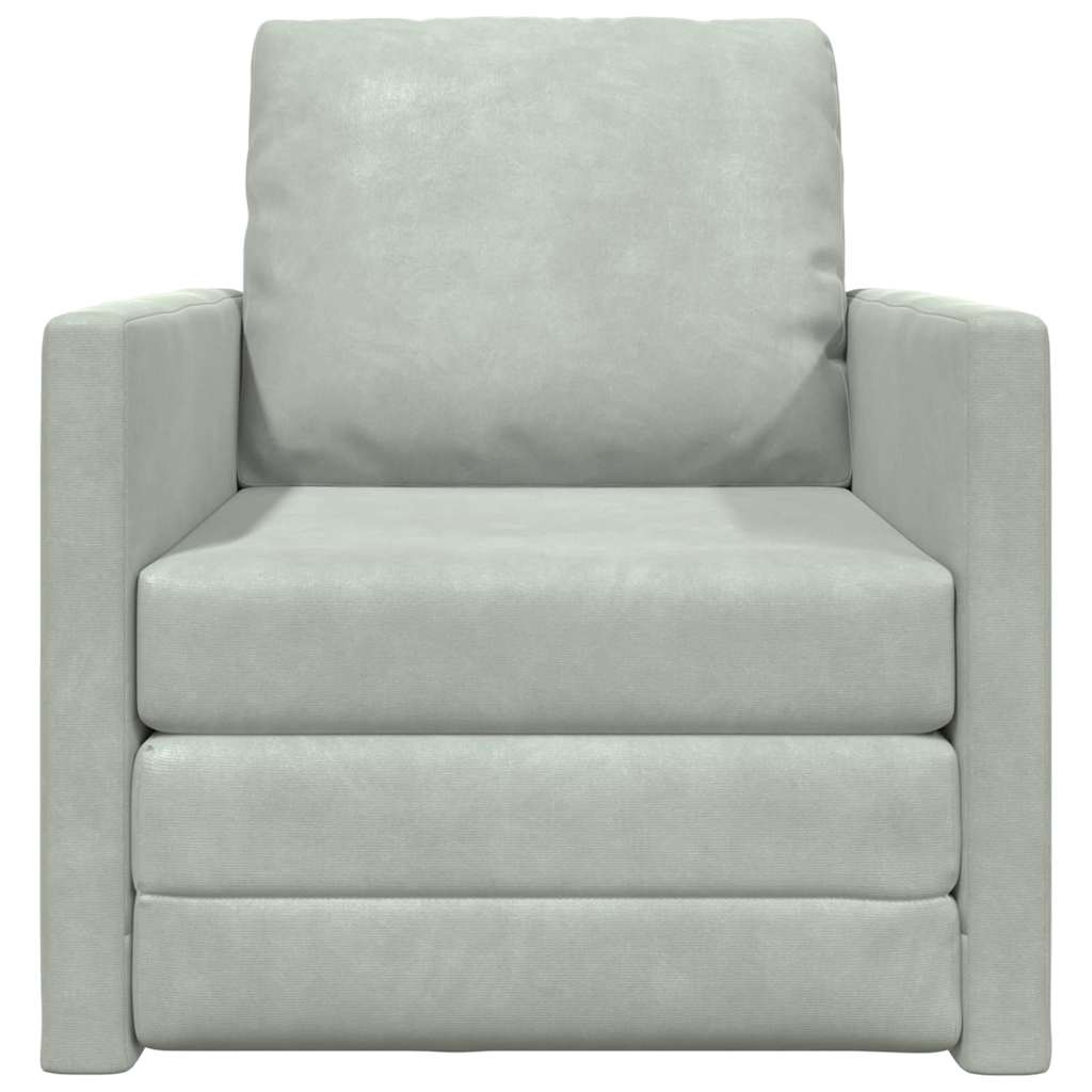 Sofa lova Šviesiai pilka 74 x 77 x 81 cm Aksomas