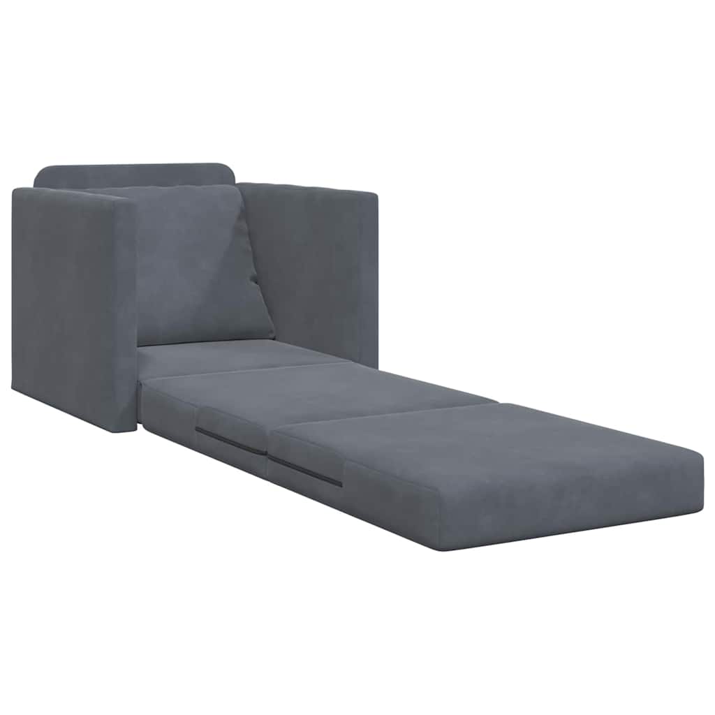 Sofa lova Tamsiai pilka 74 x 77 x 81 cm Aksomas