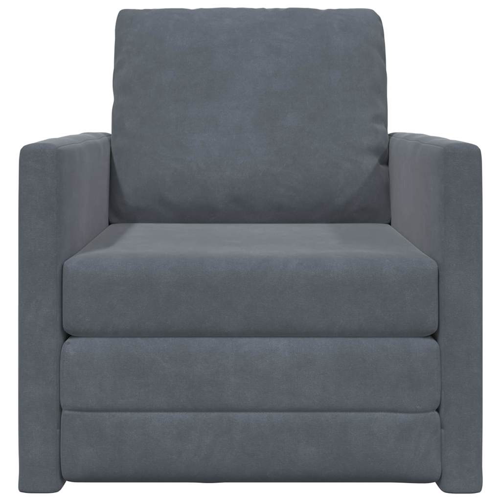 Sofa lova Tamsiai pilka 74 x 77 x 81 cm Aksomas