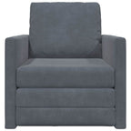 Sofa lova Tamsiai pilka 74 x 77 x 81 cm Aksomas