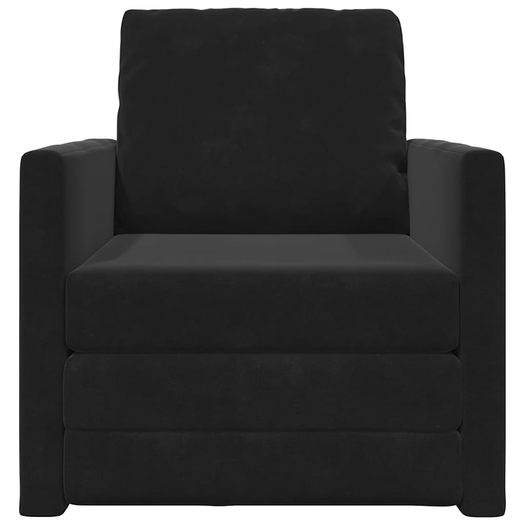 Sofa lova Juoda 74 x 77 x 81 cm Aksomas