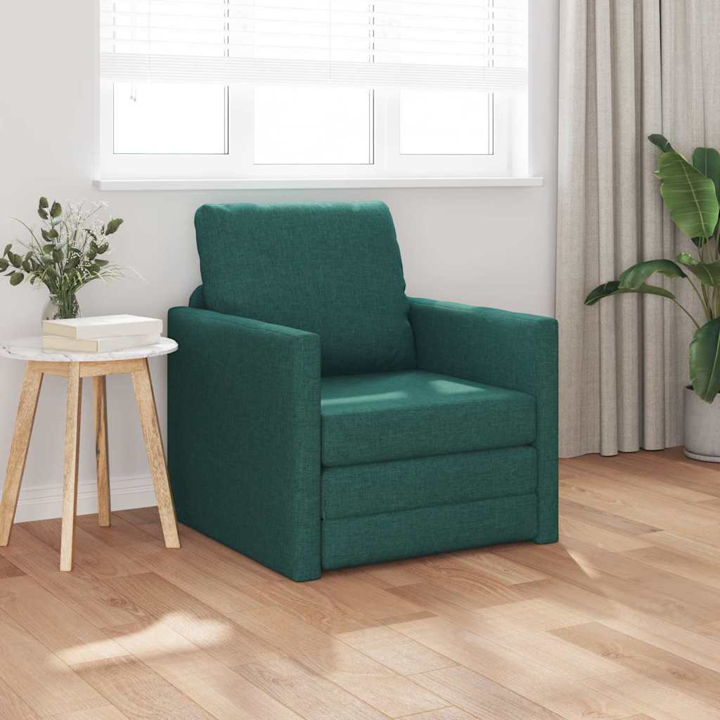 Sofa lova Tamsiai žalia 74 x 77 x 81 cm Aksomas