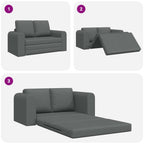 Sofa lova Tamsiai pilka 148 x 71 x 83 cm audinys