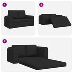 Sofa lova Juoda 148 x 71 x 83 cm audinys