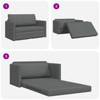 Sofa lova Tamsiai pilka 124 x 71 x 78 cm Aksomas