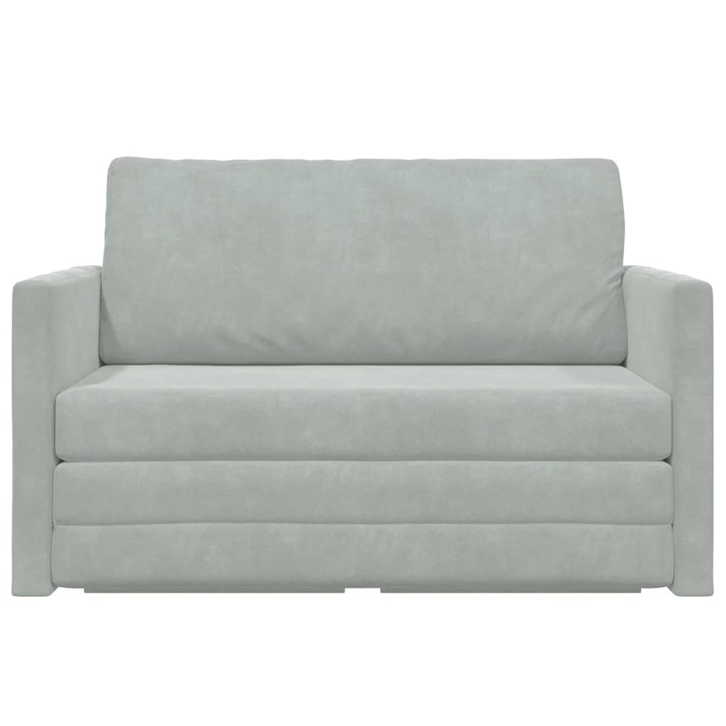 Sofa lova Šviesiai pilka 124 x 204 x 61 cm Aksomas