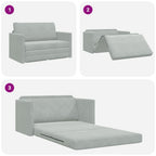Sofa lova Šviesiai pilka 124 x 204 x 61 cm Aksomas