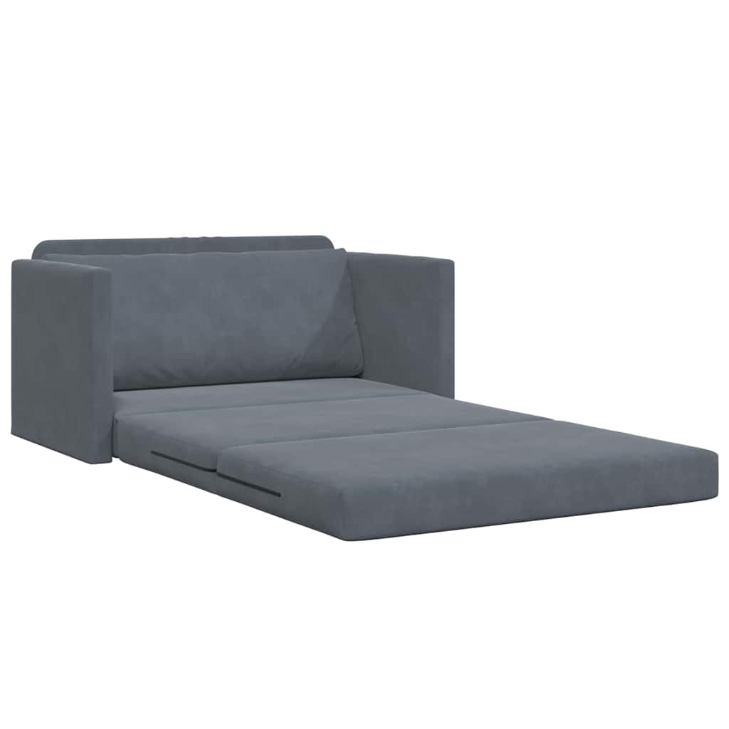 Sofa lova Tamsiai pilka 124 x 204 x 61 cm Aksomas