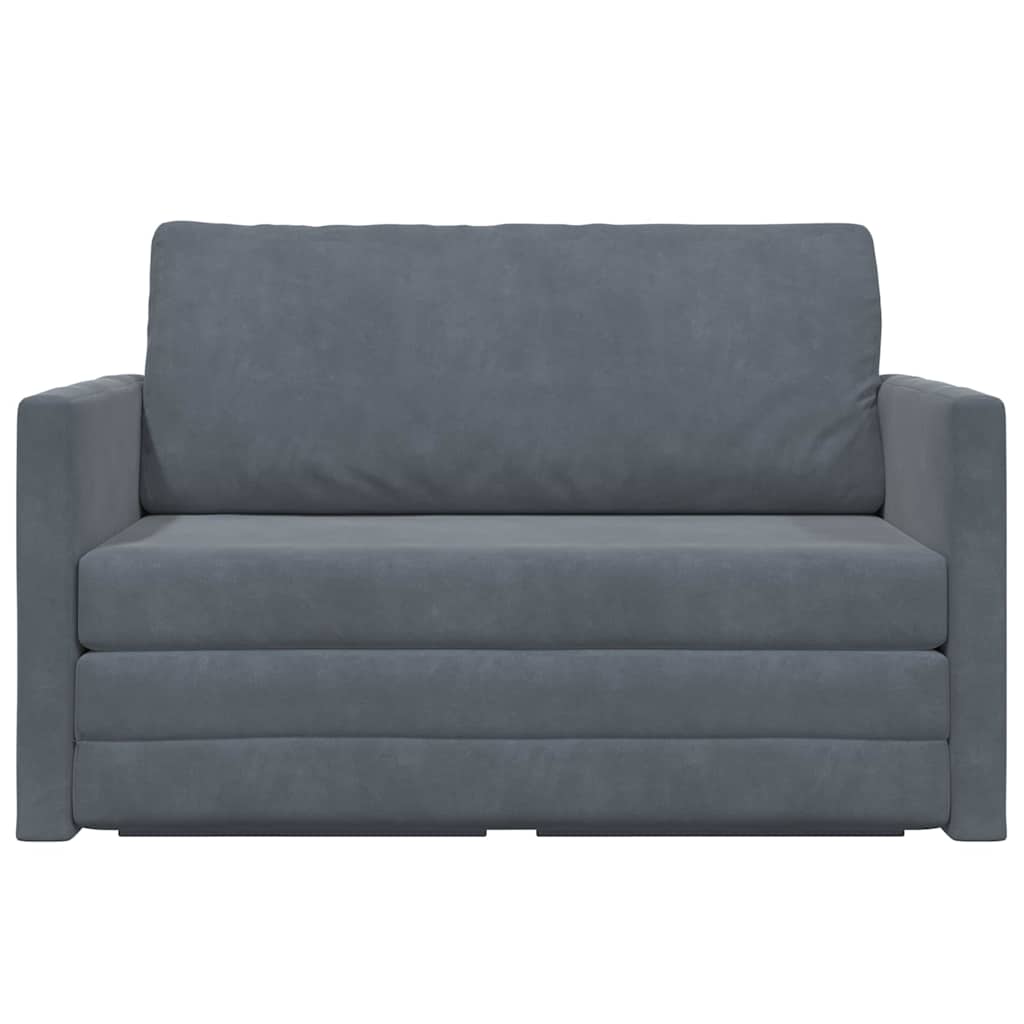 Sofa lova Tamsiai pilka 124 x 204 x 61 cm Aksomas