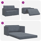 Sofa lova Tamsiai pilka 124 x 204 x 61 cm Aksomas