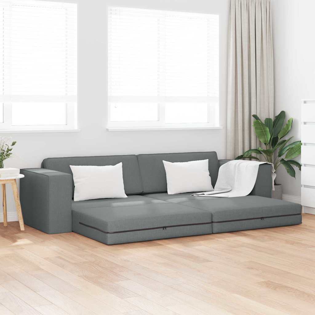 Sofa lova Tamsiai pilka 245 x 78 x 77 cm Aksomas