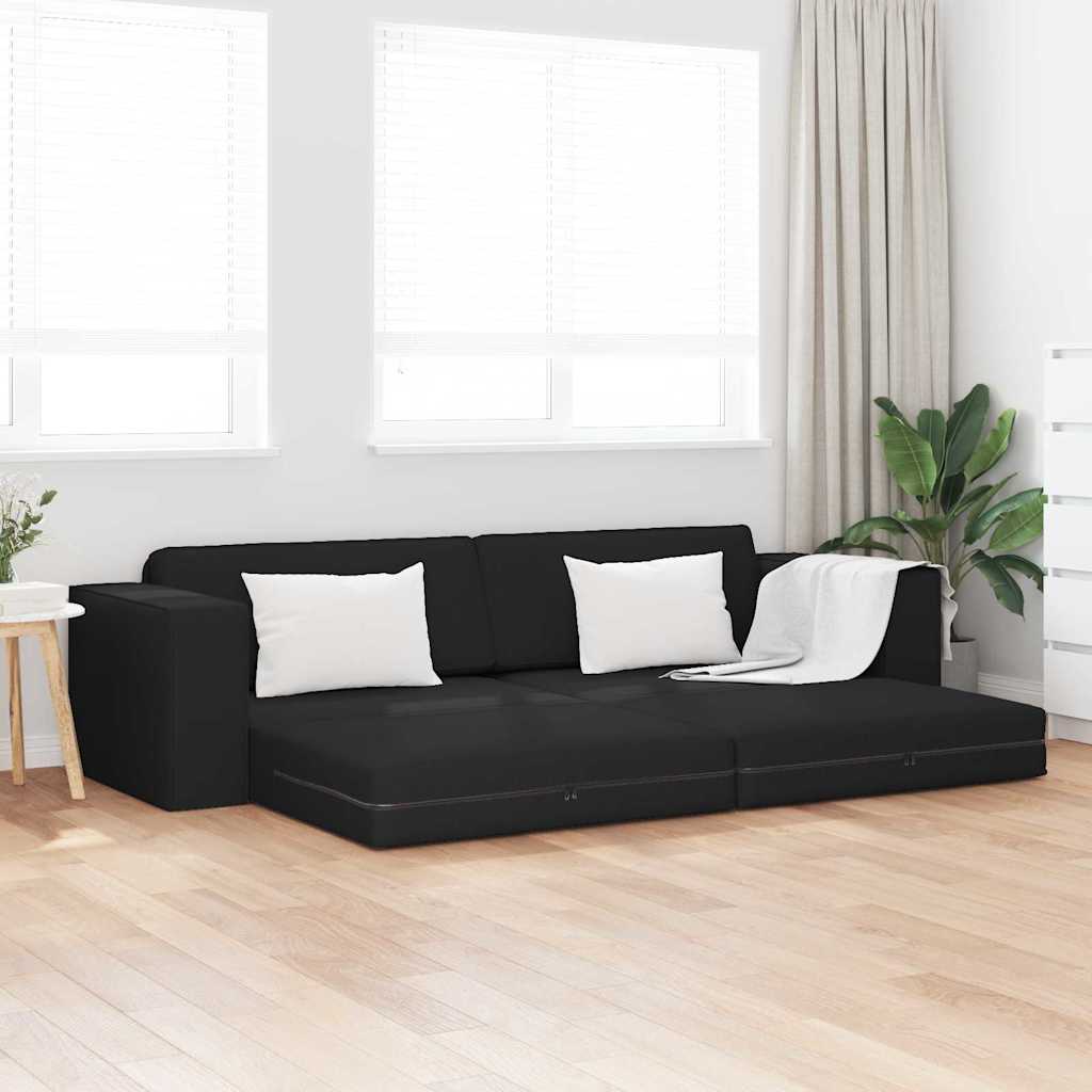 Sofa lova Juoda 245 x 78 x 77 cm Aksomas