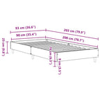 lovos rėmas be čiužinio 90x200 cm inžinerinė mediena