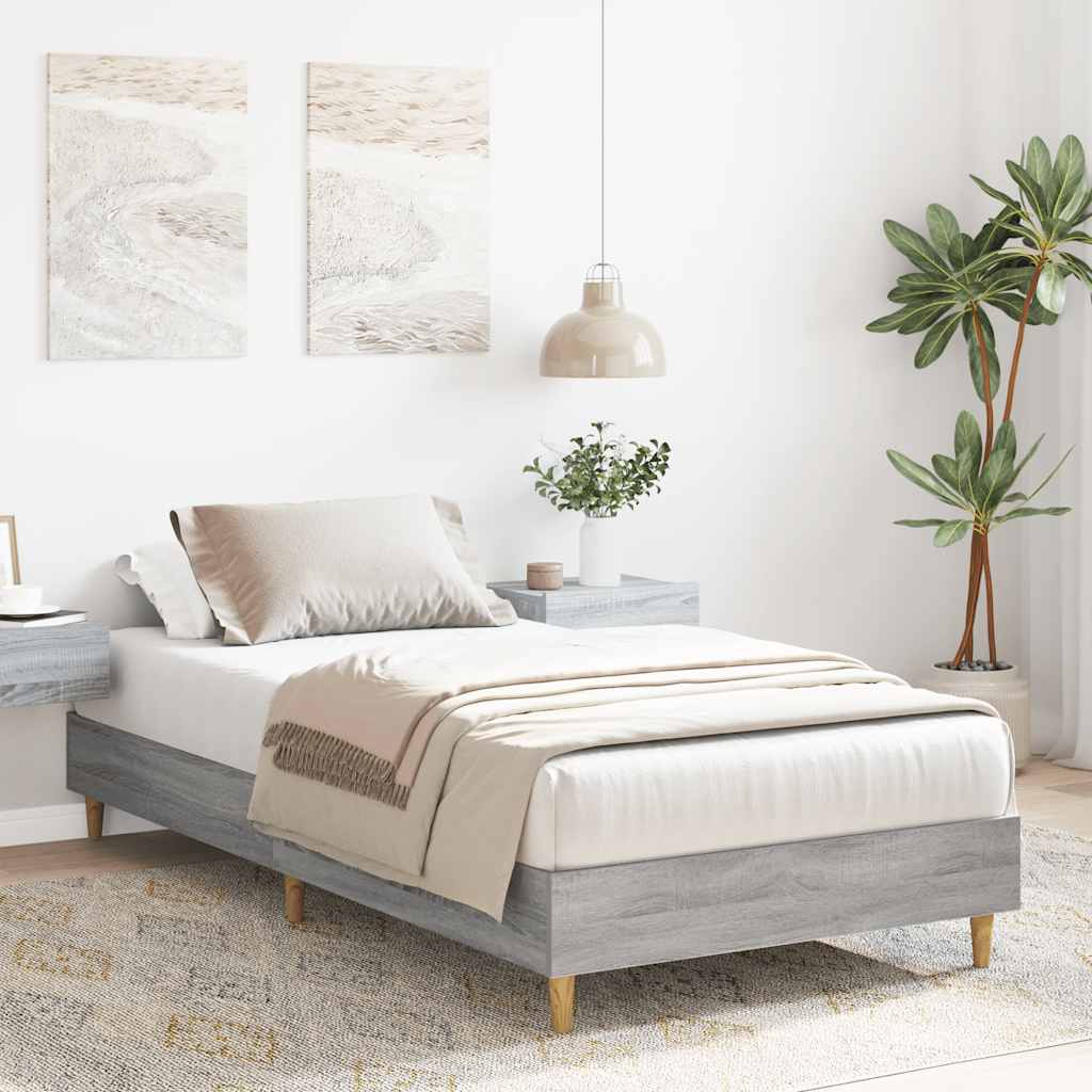 lovos rėmas be čiužinio pilka 90x190 cm inžinerinė mediena