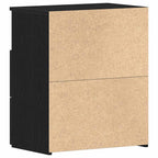 Naktinis staliukas 2 pcs juoda ąžuolo 50 x 32 x 60 cm