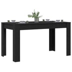 Valgomojo stalas juoda ąžuolo 140 x 74.5 x 76 cm