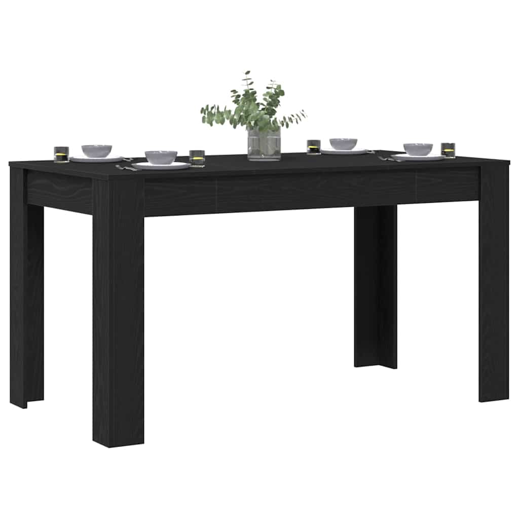 Valgomojo stalas juoda ąžuolo 140 x 74.5 x 76 cm