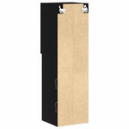Televizoriaus spintelė 2 pcs Juoda 30,5 x 30 x 102 cm